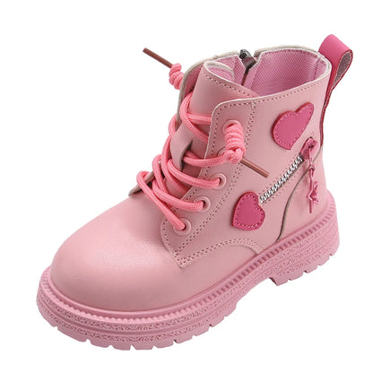 Soft Sole Pink with Love Side Zip Princess Shoes