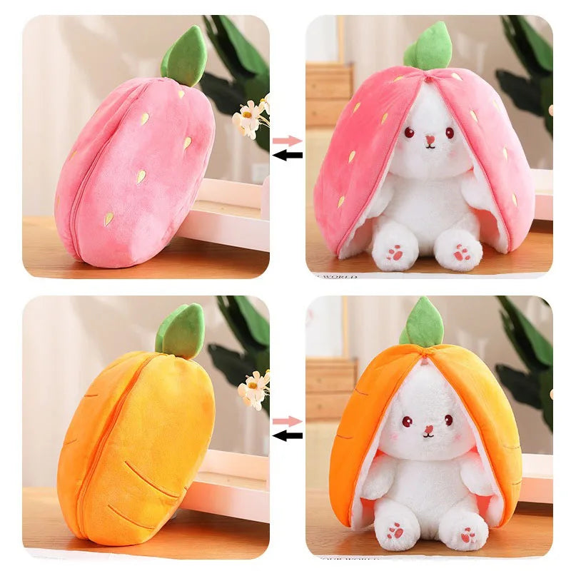 Cute Strawberry Carrot Rabbit Plush Toy