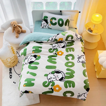 Baby Cartoon Print Bedding Set