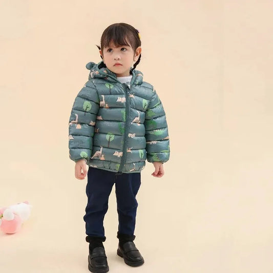 Cartoon Dinosaur Zipper Coats