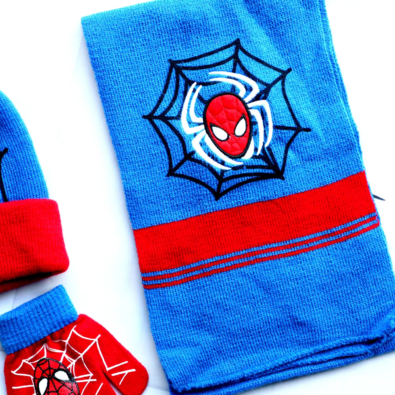 Spiderman Classics Cartoon Scarf Hat Glove Sets