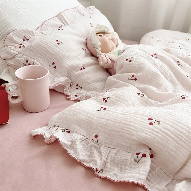 Korean Baby Girl Crib Bedding Set