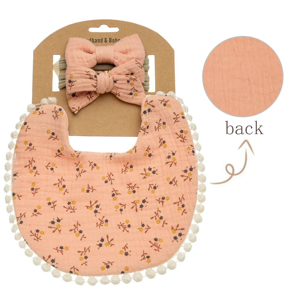 Flower Bibs & Headbands Bow Nylon Hairbands