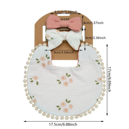 Flower Bibs & Headbands Bow Nylon Hairbands