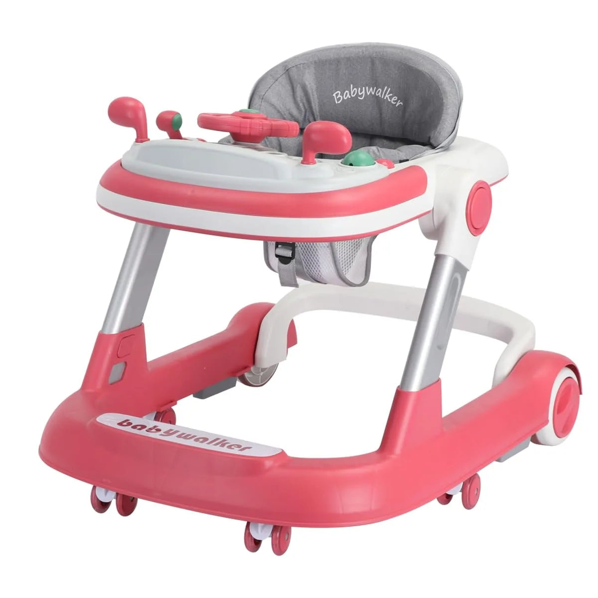 Push Walker with Detachable Feeding and Music Trays