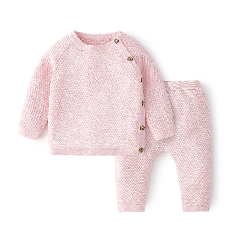 Ensembles Cotton Knitted Baby Pajamas Sets