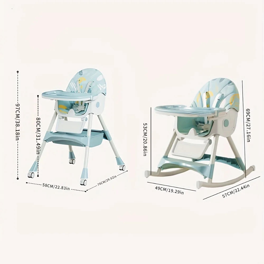 3-in-1 Convertible Baby High Chair