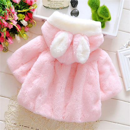 Cute Warm Hooded Rabbit Ear Wool Sweater