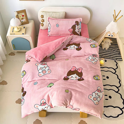 Baby Cartoon Print Bedding Set