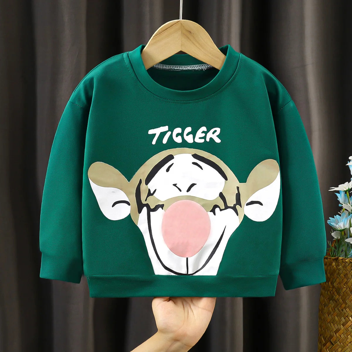 Tigger Disney Long Sleeve Crewneck Hoodies