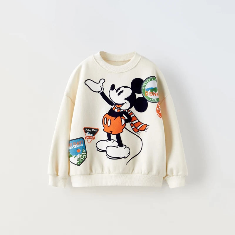 O-neck Long Sleeved Cartoon Sweater