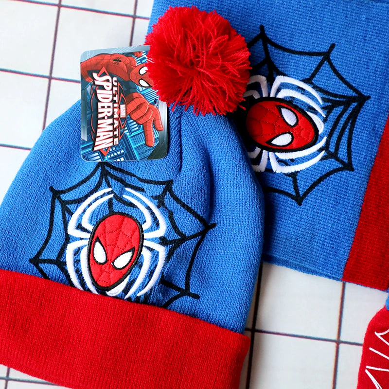 Spiderman Classics Cartoon Scarf Hat Glove Sets