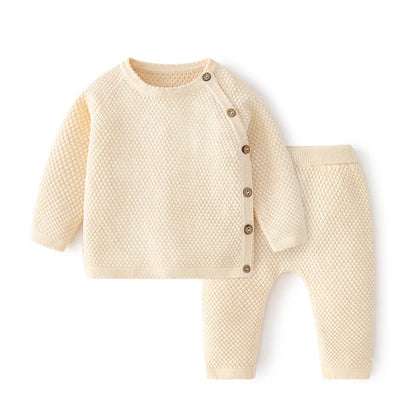 Ensembles Cotton Knitted Baby Pajamas Sets