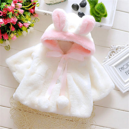 Cute Warm Hooded Rabbit Ear Wool Sweater