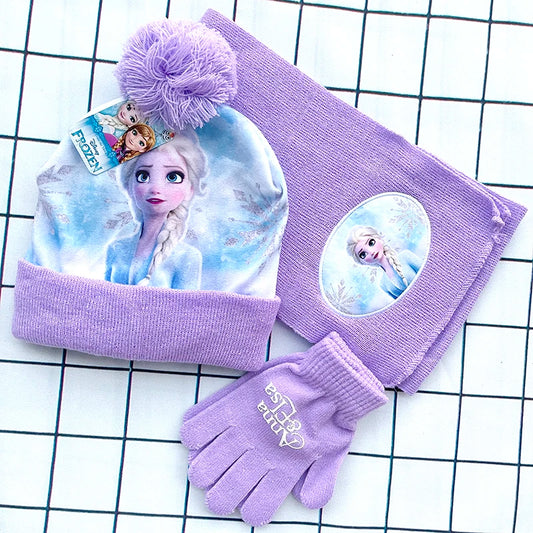 ELSA Cartoon Hat and Scarf Set